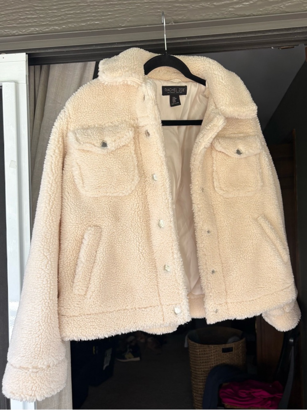 Rachel Zoe Cream Teddy Jacket
